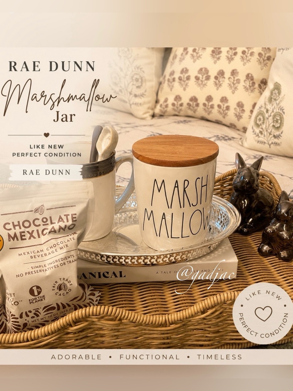 Rae Dunn Marshmallow Canister / Cellar